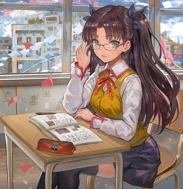 Tohsaka rin - Art, Anime, Anime art, Girls, Tohsaka rin, Fate, Fate-stay night, Canking