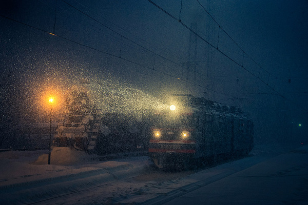 Bad weather - Photo, A train, Murmansk, , beauty, Russia