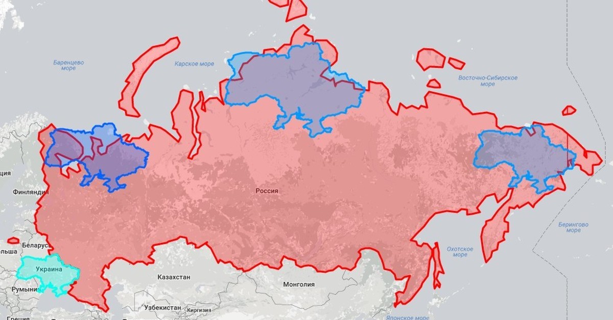 Размер россии сейчас