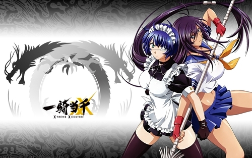 Kanu Unchou and Ryomou Shimei - Anime, Anime art, Ikkitousen, Kanu unchou, Ryomou shimei, Desktop wallpaper, , 