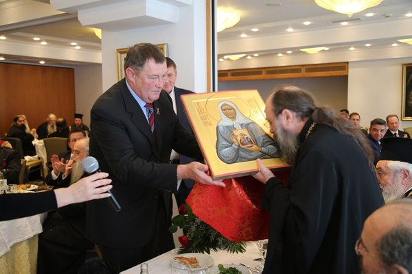 Icon of the Holy Matrona of Moscow presented as a gift to Metropolitan Chrysostomos of Patra - My, Icon, , Saint Matrona, Matron, Iconography, Longpost