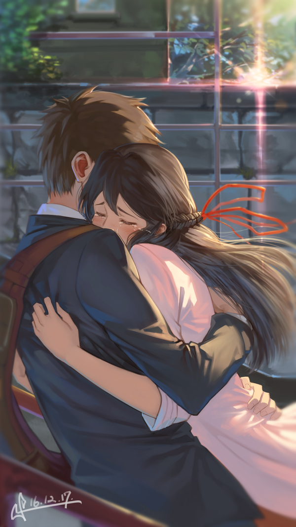 Kimi No Na Wa Anime Art, , Kimi No Na Wa, Miyamizu mitsuha, Tachibana taki, Squidsmith, 