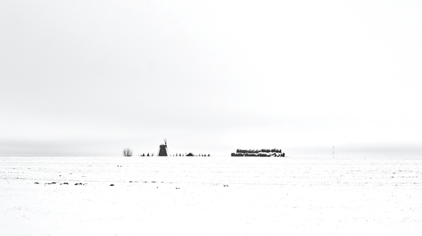Mill - My, The photo, Landscape, Snow, Mill, Republic of Belarus, Nikon d3100