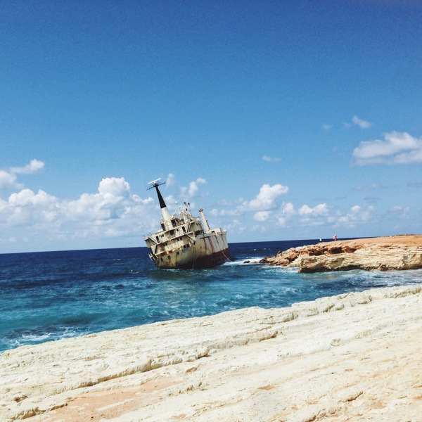 Paphos, Cyprus. - My, Cyprus, Ship, Shipwreck, Pathos, Sea, Longpost