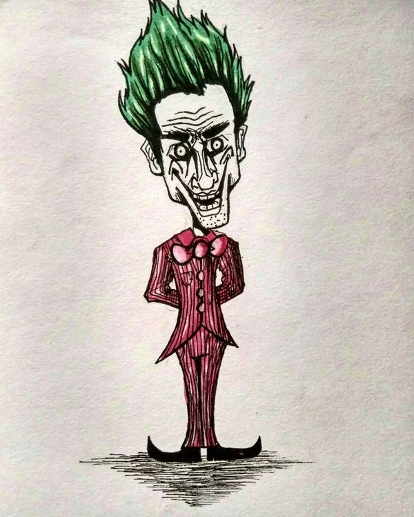 Cartoon Joker - My, Joker, Caricature, Drawing, Traditional art, Art, Creation