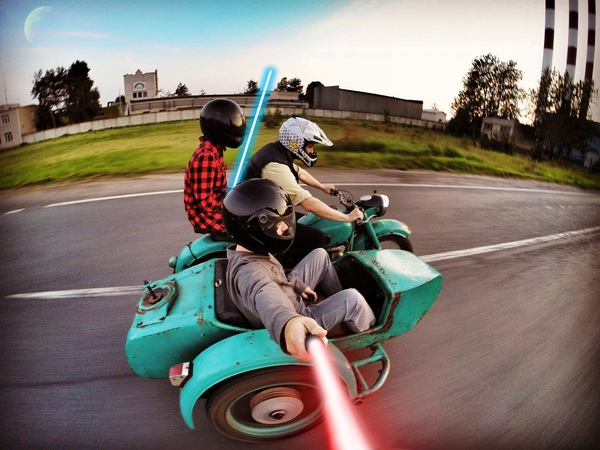 Village Jedi :) - My, GoPRO, Ural, Jedi