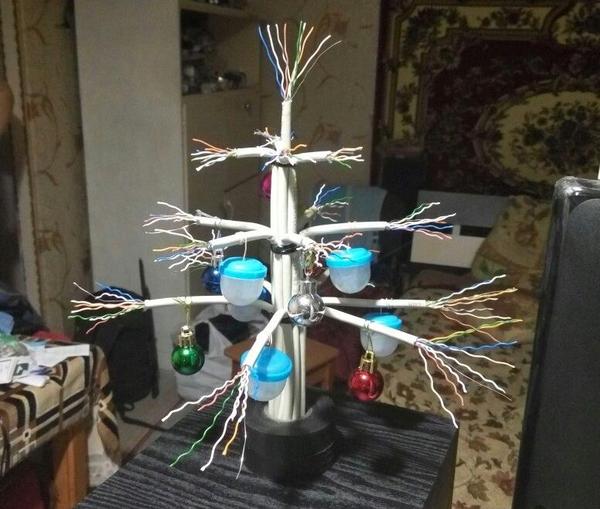 Holiday greetings - My, New Year, Holidays, Christmas tree, The local network, Twisted pair, Toys