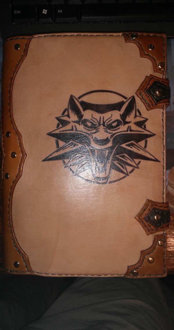 The best gift is a handmade gift - My, Witcher, Cover, Leather, Handmade, Presents, Longpost