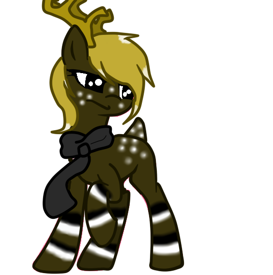 I tried to draw a pony deer. I came up with an OS, but I think, did the horns turn out okay or do I need to fix something in them? - My, My little pony, Original character