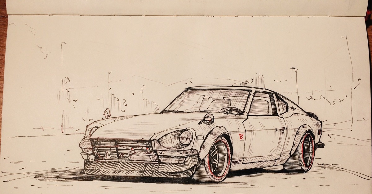 Nissan 240z рисунок