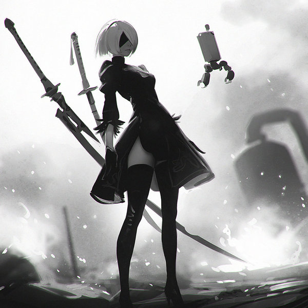 Nier: Automata - Art, Games, NIER Automata, Ilya Kuvshinov