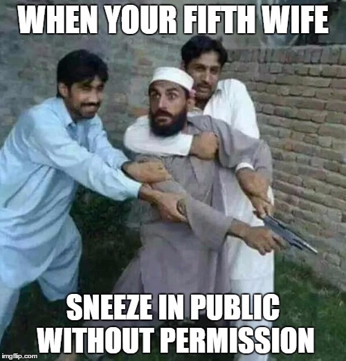 When one of your wives sneezed without your permission - Images, Picture with text, Racism, Imgur