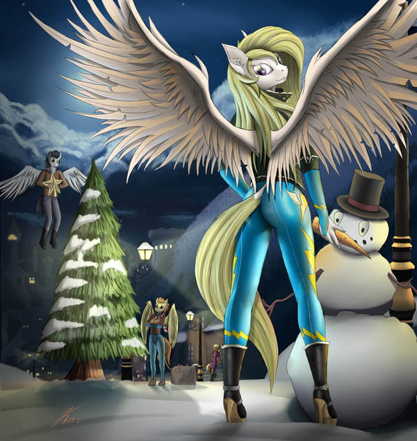 Happy Holidays! My Little Pony, , Spitfire, Soarin, , Miss Harshwhinny