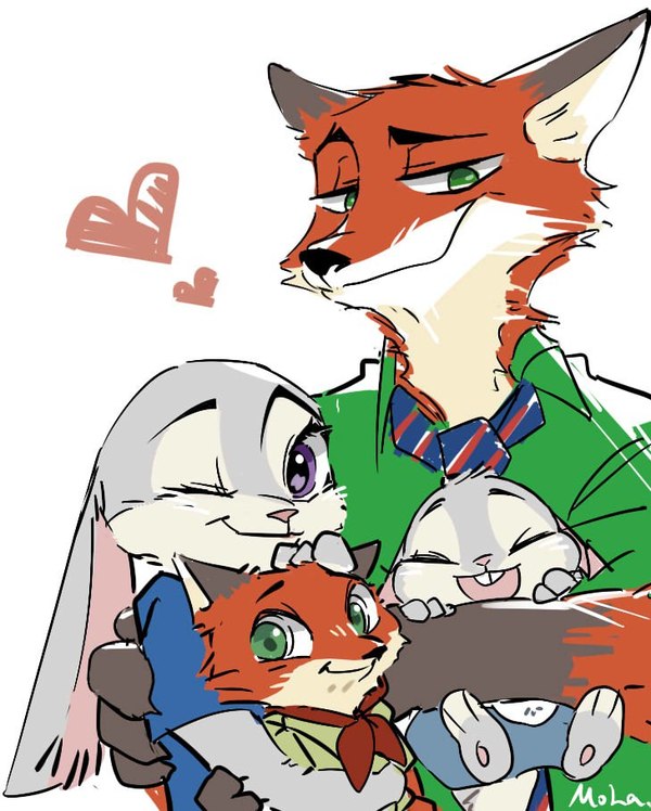     (=^~^=) , Zootopia,   , Nick and judy Family