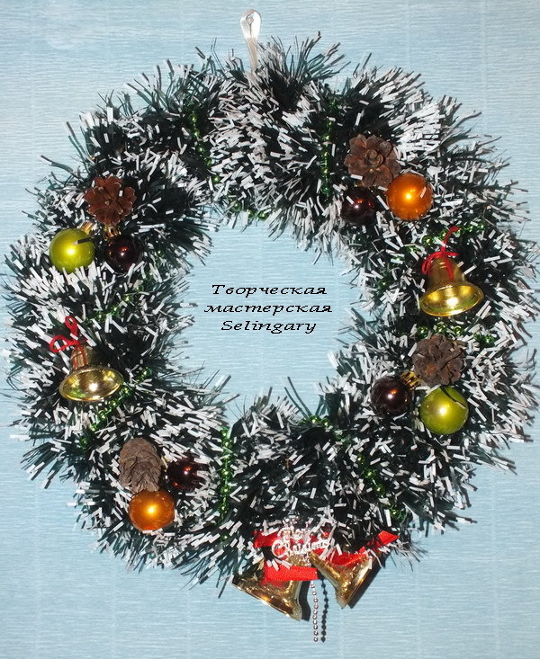 Christmas wreaths on the door - My, My, Decor, Wreath, Christmas, New Year, With your own hands, Handmade, Longpost