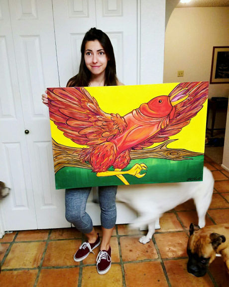 When you're good at drawing yuh - Painting, Sorry for the bird, Or not