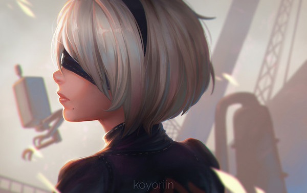 Anime Art - Аниме, Anime Art, Не аниме, Игры, NIER Automata, Yorha unit No 2 type B