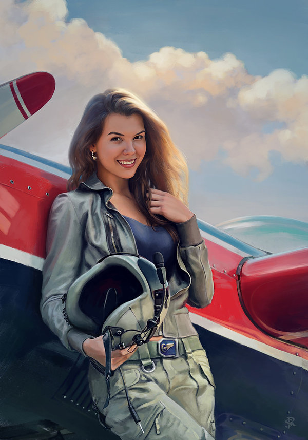 First of all, planes... - Art, Girls, Airplane, 