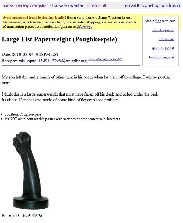 Paperweight Big Fist. - Paperweight, Sex Toys, Fists