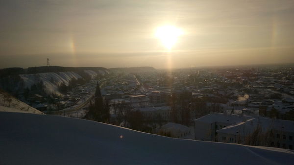 Halo over Tobolsk - My, Halo, Tobolsk, View