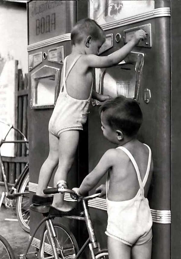 How little was needed for happiness - Retro, the USSR, Soda, Machine, A bike, Children, Childhood