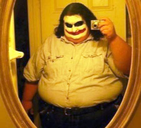 Even supervillains have grandmothers... - Joker, Fat man, Selfie, Cosplay, Fullness