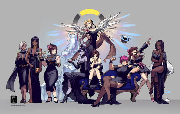 Overwatch Gowns - Арт, Игры, Overwatch, Einlee