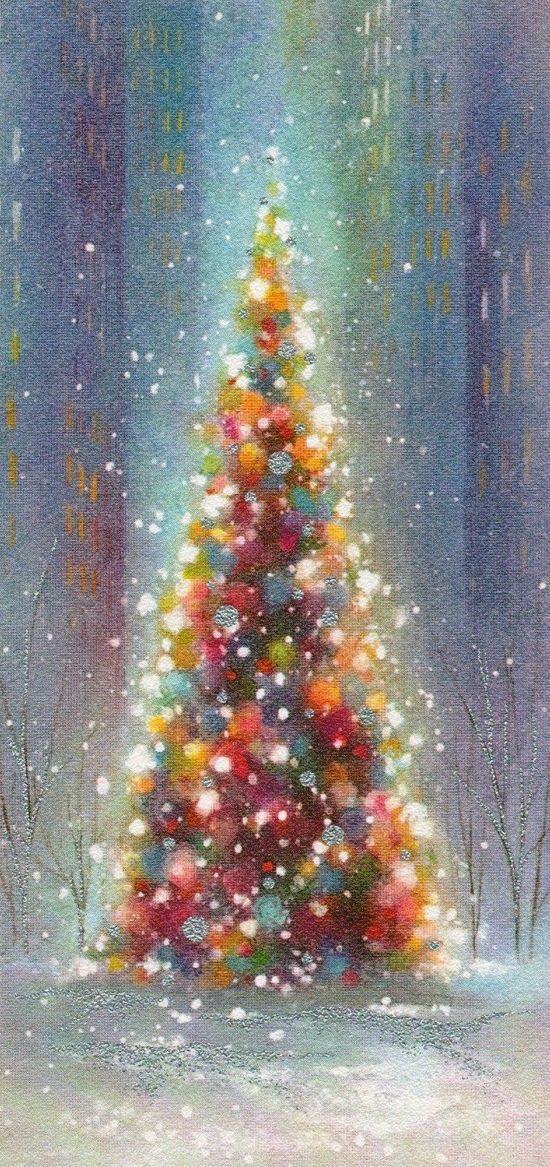 Christmas watercolor - Drawing, Watercolor, New Year