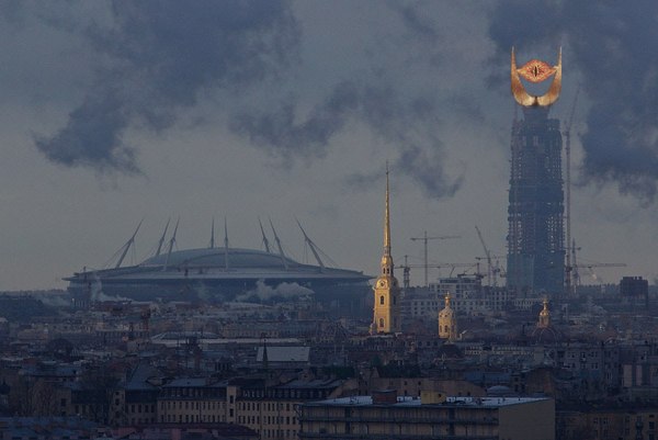 New look of St. Petersburg - Saint Petersburg, View, Stadium, Lakhta, Sauron