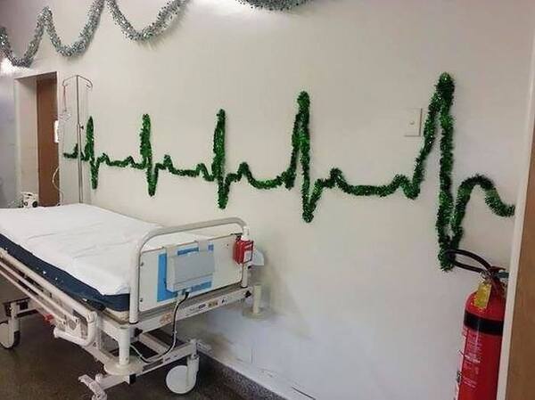 The right New Year's rhythm - Hospital, Cardiogram