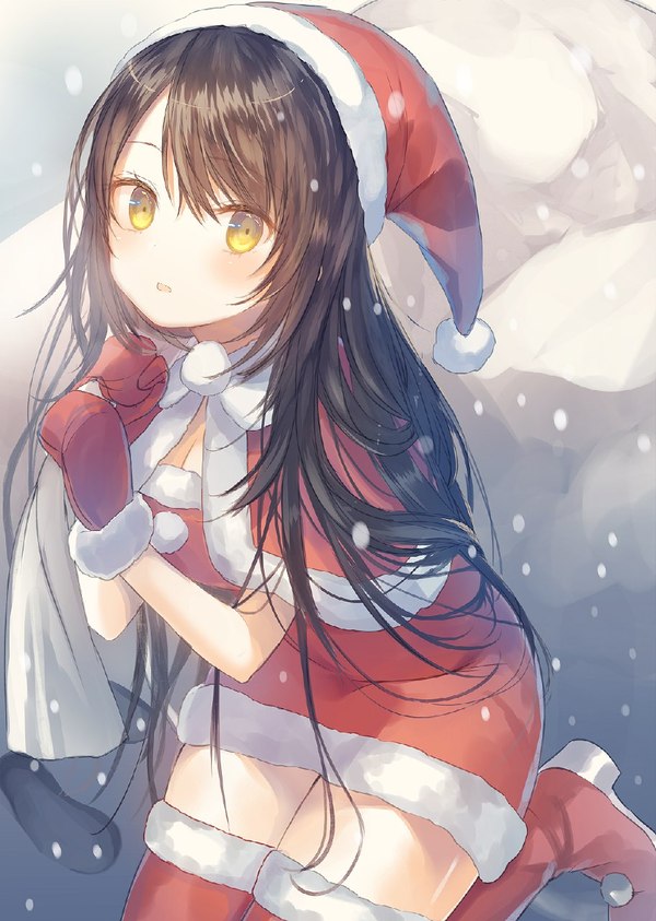 Happy New year^-^ - Anime art, Anime, Anime girls, Christmas