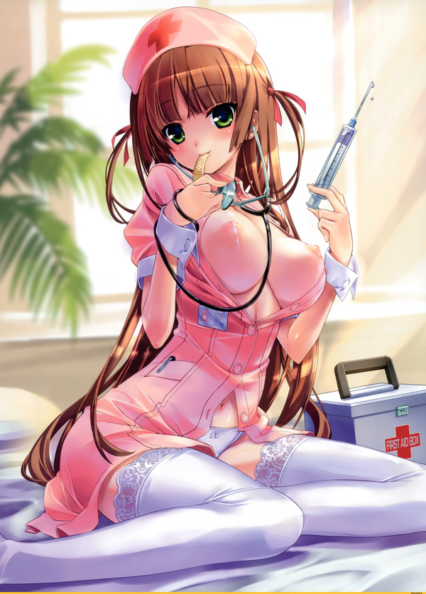 Do not be ill! - NSFW, Nurses, Anime art, Meiko, You are welcome, Anime original, Longpost