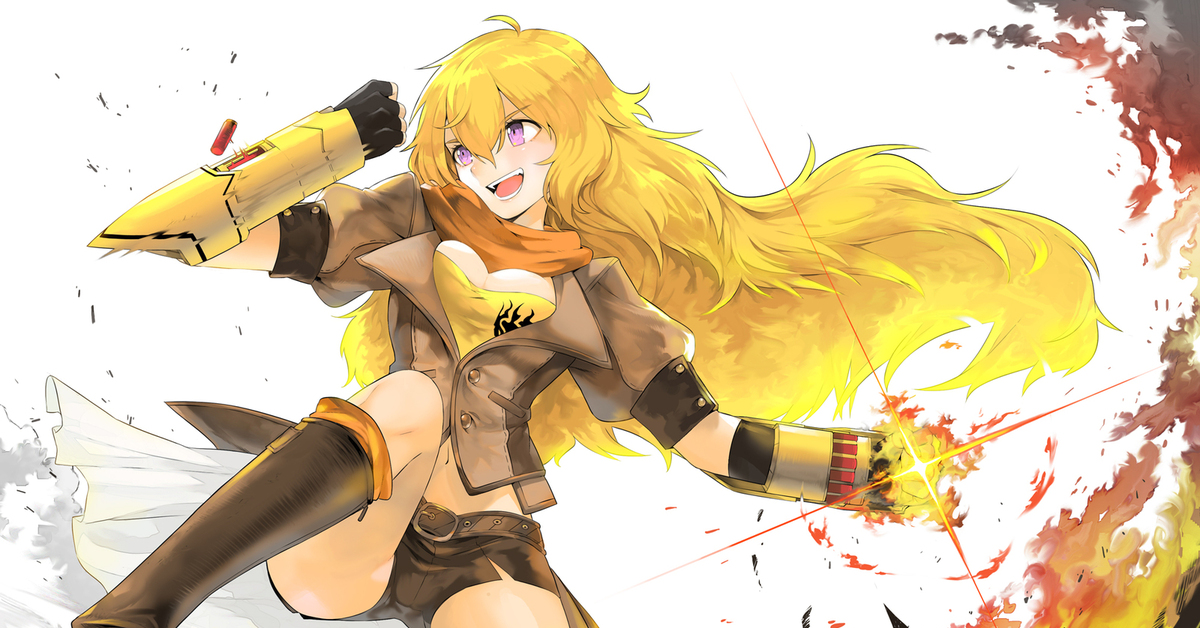 Red white black yellow. Аниме RWBY yang. Ян Сяо лун RWBY. RWBY yang Xiao-long арт. RWBY Сяо Лонг.