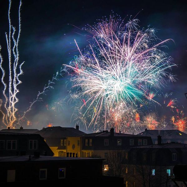 Christmas magic in Dresden. - My, Fireworks, New Year, Night, Photo, My, Germany, Dresden