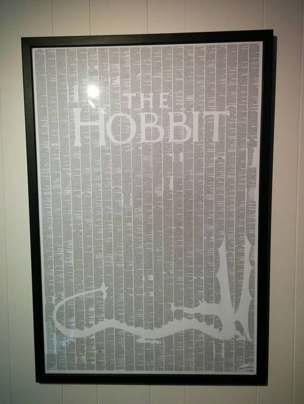 The entire Hobbit by J.R.R. Tolkien, printed on one (albeit very large) sheet - Tolkien, The hobbit, Sheet
