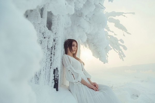 Beauty at -30 - Girls, freezing, -30, Ice