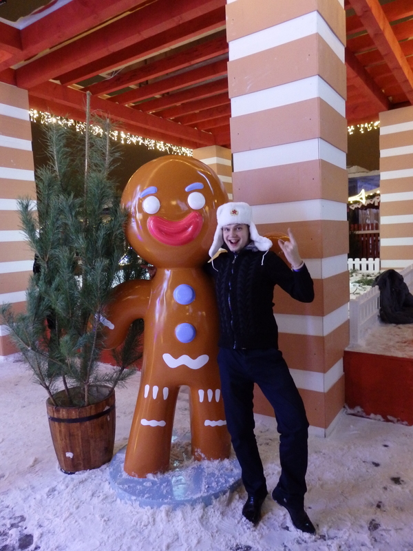 Happy New Year from Kazan!!! The year started out great and I met a cookie!!! - Kazan, New Year, Gingerbread man