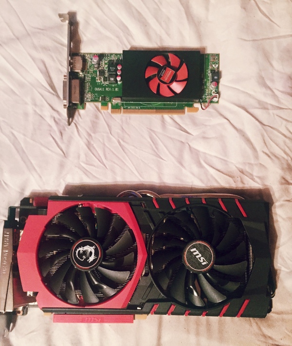 When size matters. - My, Gamers, , Video card, R5, GTX