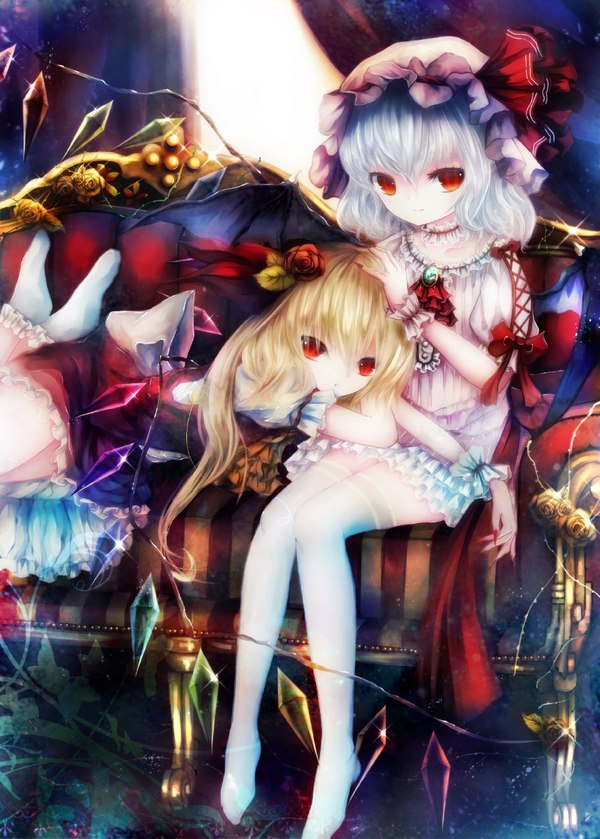 Touhou - Anime art, Touhou, Not anime, Remilia scarlet, Flandre scarlet