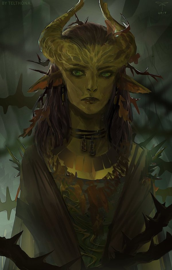 Nature Godlike - Art, Girls, Fantasy, Dryad, Druid, Pillars of Eternity, 