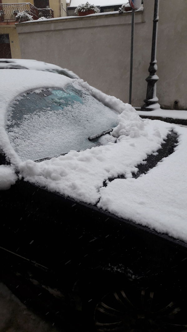 In the south of Italy, this is the first time in 10 years! - My, Snow, Italy, Joy, Finally, Longpost