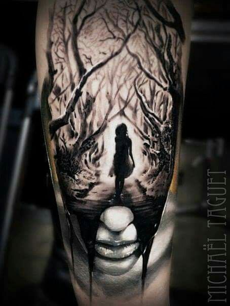 Horror fans compilation - Tattoo, Llt, Tattoo Lovers League, Longpost, A selection, Horror, Horror, Black and white