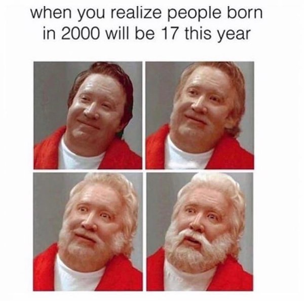 When you realize that those born in 2000 will be 17 this year - Humor, Old age, Age, Translation, , Superstar, 9GAG