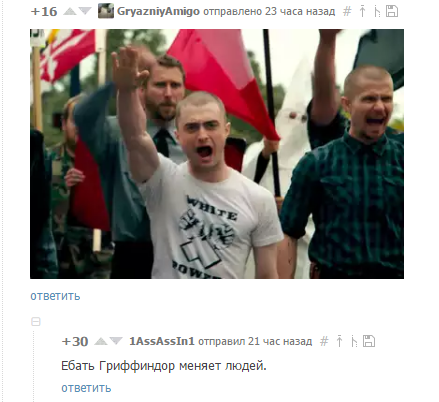 Гарри вырос - Комментарии, Скриншот, Гарри Поттер, Гриффиндор, White power