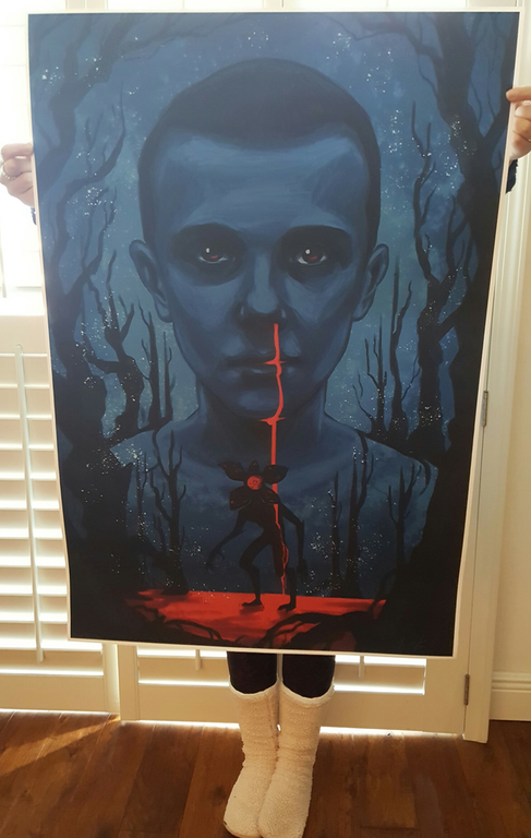 Eleven - Serials, TV series Stranger Things, , Painting, Eleven_very strange things
