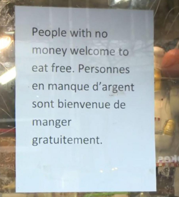 A restaurant in Canada feeds the poor for free. - Canada, Kindness, A restaurant, Homeless, Longpost, Homeless people