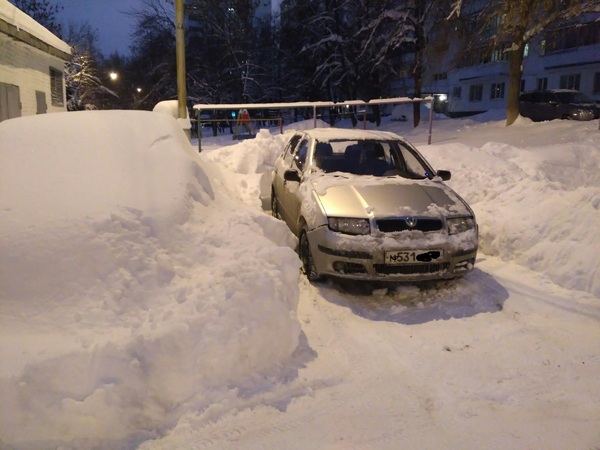 And the people are now sleek! - My, Parking, Snow removal, 