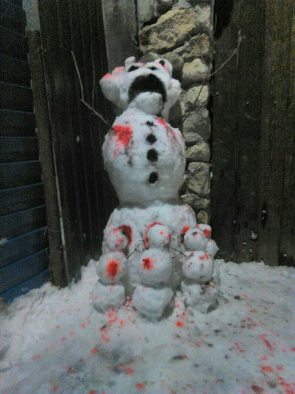 The zombie snow apocalypse has already begun! - Snow, Winter, Monster, snowman, Zombie