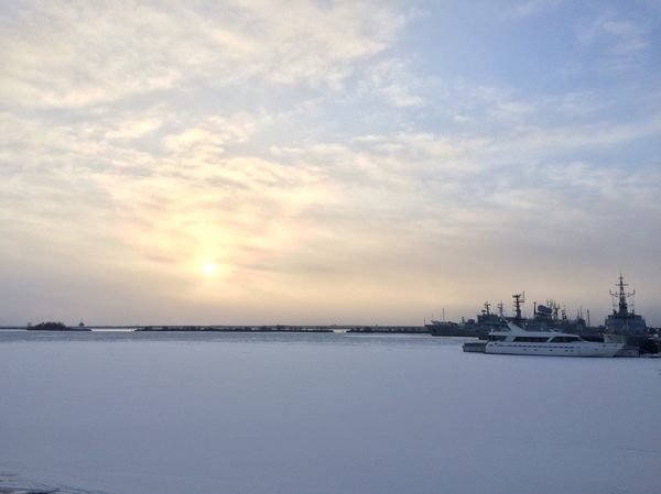Kronstadt - My, Kronstadt, Baltic Fleet, Baltic Sea, The Gulf of Finland, Snow
