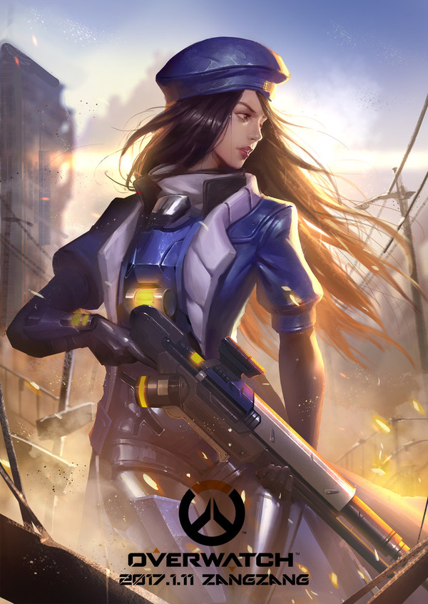 Young Ana Amari - Art, Overwatch, , Ana amari, Blizzard, Anime art